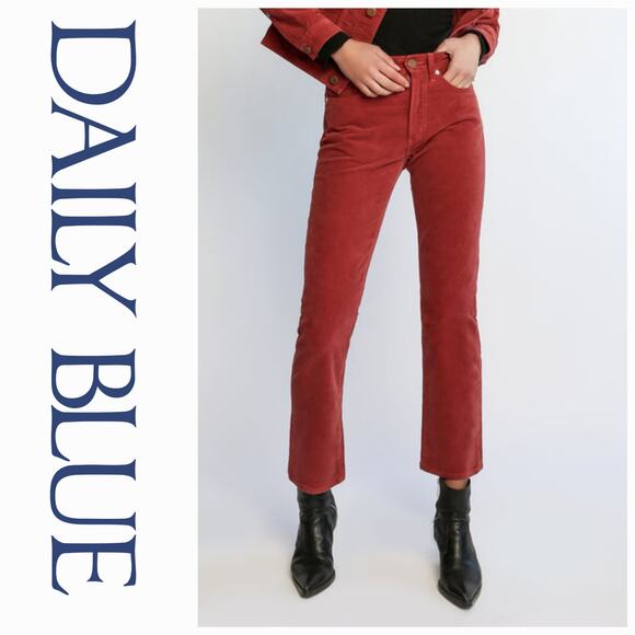 NWT Daily Blue Manya Organic Cotton Velveteen Denim Jeans Sz. 25 Swing [Ruby] - Picture 1 of 13